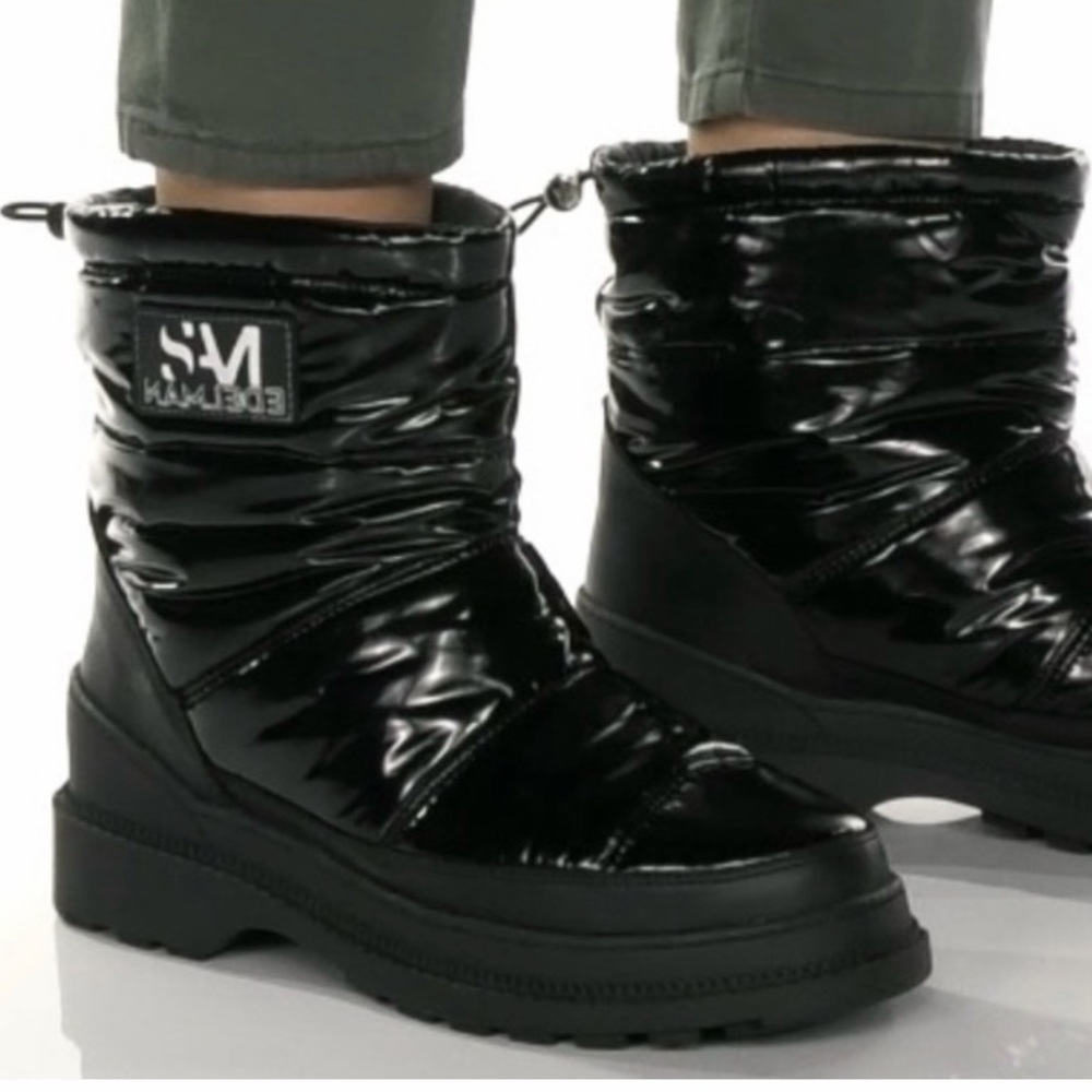 Sam Edelman Black Quilted Puffer Ankle Booties - Picture 2 of 15